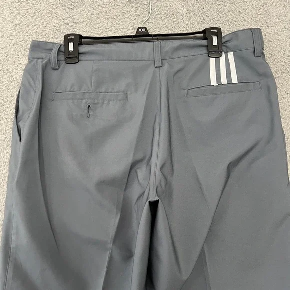 Adidas Pants Mens 34x32 Golf Performance Clima Lite 3 Stripes Gray Casual - Picture 3 of 11